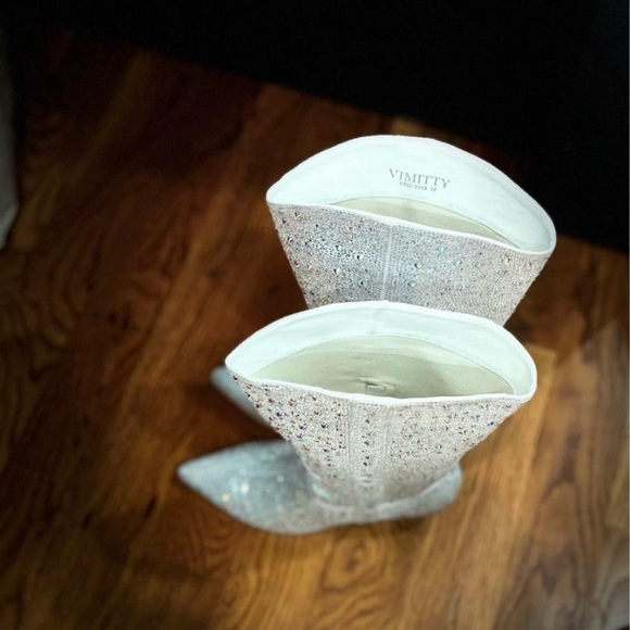 Fun Rhinestones Boots, Western Knee High Boots - Picture 7 of 8